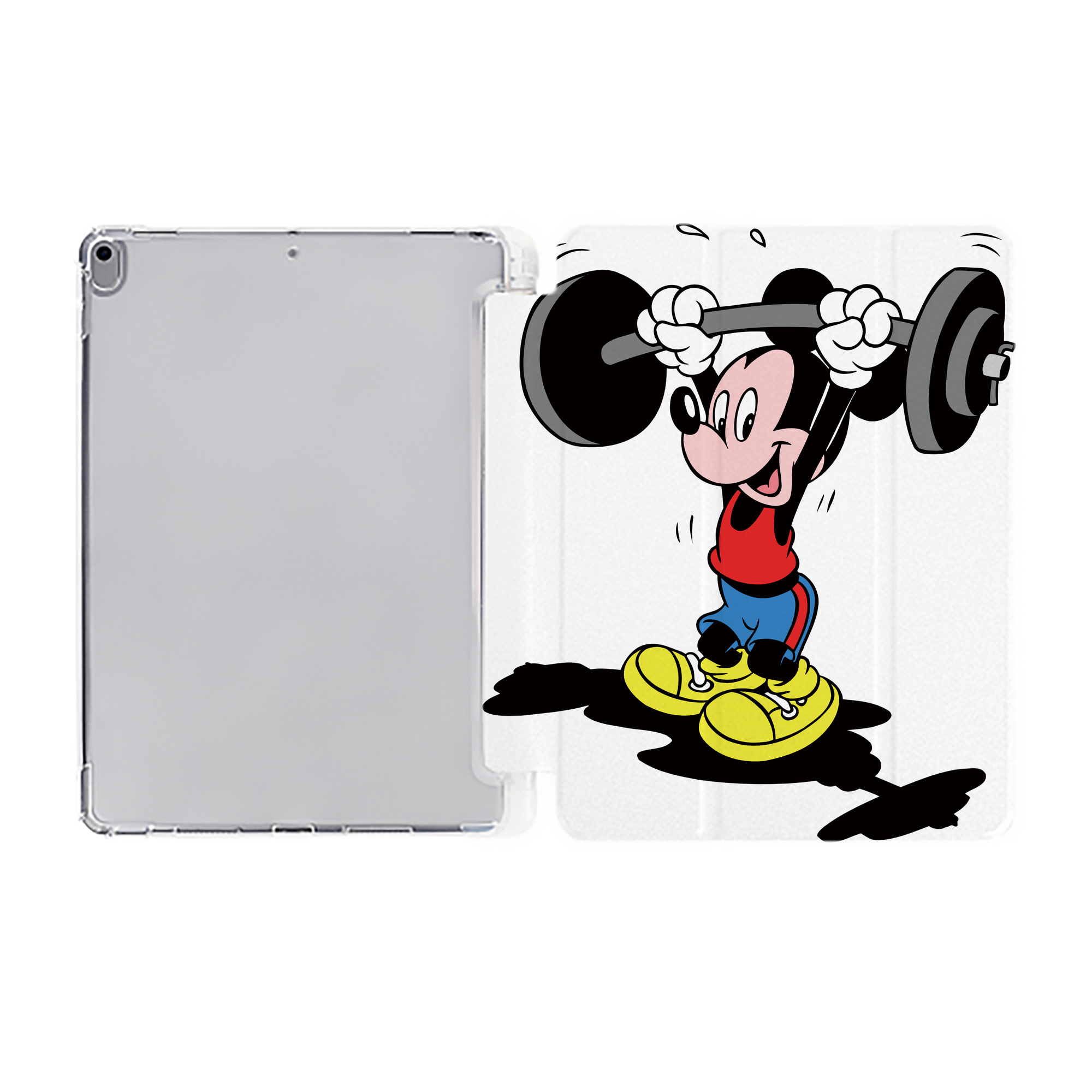 （画像用） ミッキーマウス Mickey Mouse IPad ケース ペン収納付き 三つ折りスタンド PUレザー×シリコン 対応機種9.5/10.5/10.9インチ